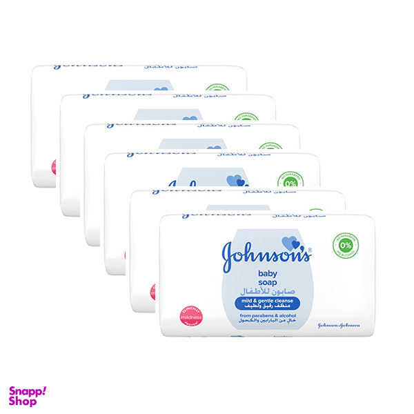 صابون کودک جانسون (Johnson) مدل Mild & Gentle حجم 125 گرم بسته 6 عددی