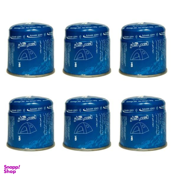 کپسول گاز اتم گاز مدل طارم 190 گرمی بسته 6 عددی
