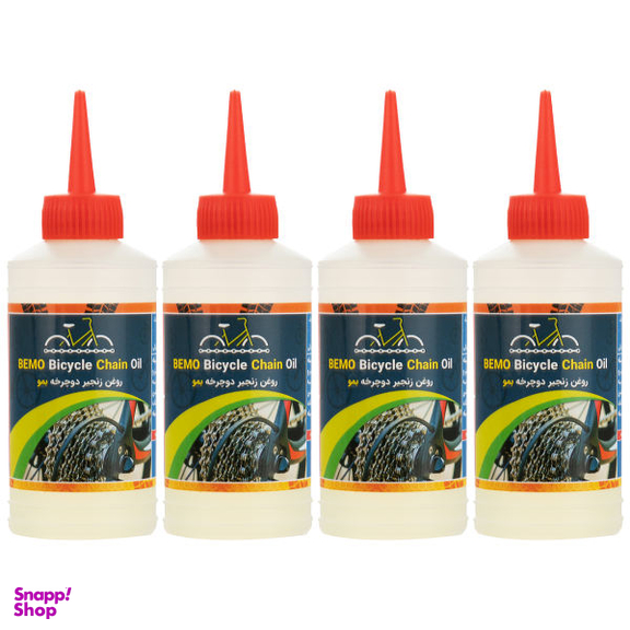 روغن زنجیر دوچرخه بمو مدل A200 حجم 80 میلی لیتر بسته 4 عددی