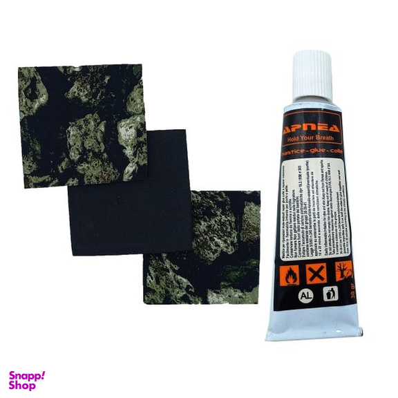 چسب تعمیر لباس غواصی آپنیا مدل neoprene00 به همراه 3 عدد وصله