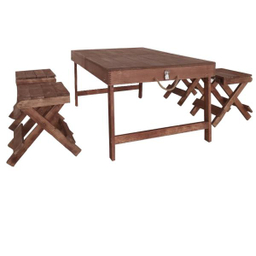 میز و صندلی سفری مدل 1016 مجموعه 5 عددی