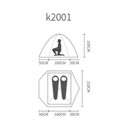 چادر مسافرتی 2 نفره پکینیو (Pekynew) مدل K2001N