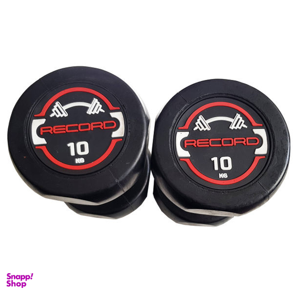 دمبل رکورد مدل new وزن 10 کیلوگرم بسته 2 عددی