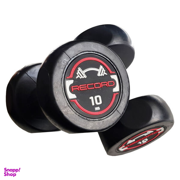 دمبل رکورد مدل new وزن 10 کیلوگرم بسته 2 عددی