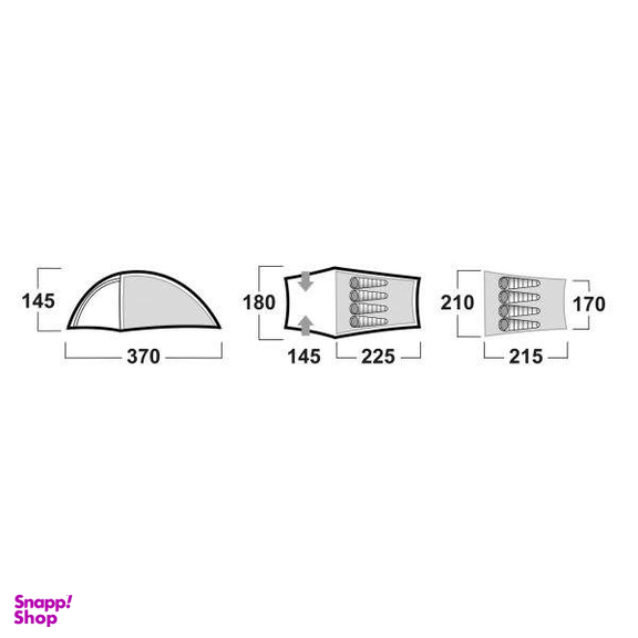 چادر 4 نفره هاسکی (Husky) مدل Extreme Lite Tent Bronder 4