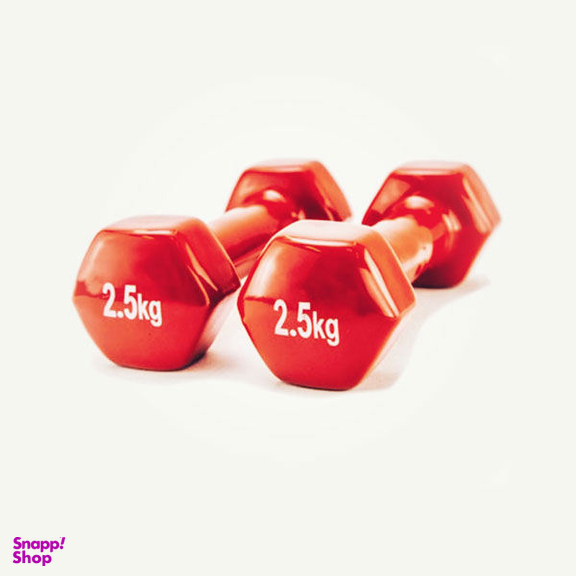دمبل وزنه پویا (Vazne Pooya) مدل روکش دار وزن 2.5 کیلوگرم بسته 2 عددی