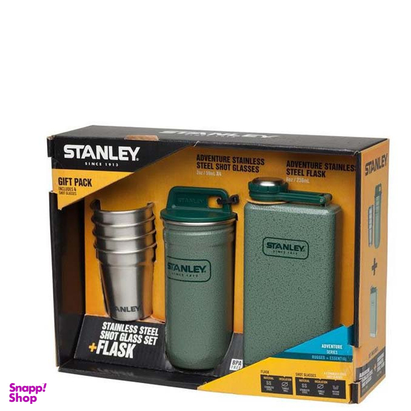ست شات و کتابی استنلی (Stanley) طرح قدیم Shut Glass + Flask Set