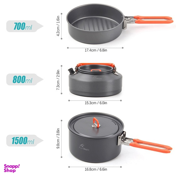 ست قابلمه سه تکه فایرمپل (Fire-Maple) مدل Feast2
