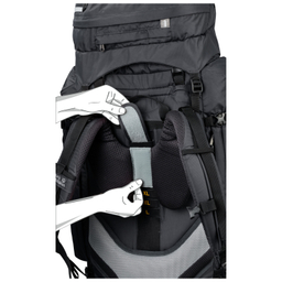 کوله 65 لیتر جک ولف اسکین (Jack Wolfskin) مدل Denali طوسی