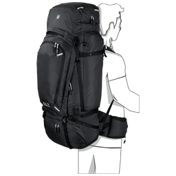 کوله 65 لیتر جک ولف اسکین (Jack Wolfskin) مدل Denali طوسی