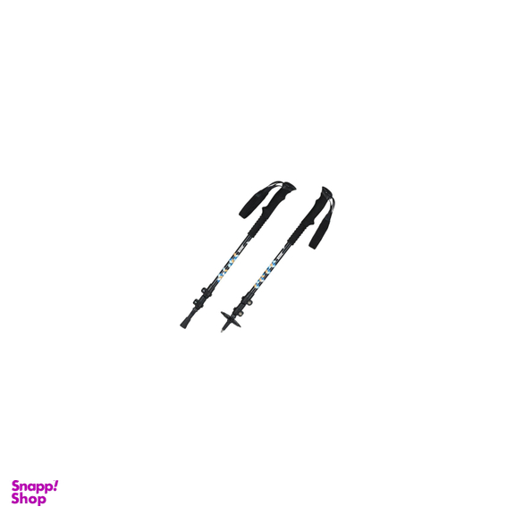 عصای کوهنوردی کلیپسی جیلو (Jilo) کد 47522 آبی طرح دار مجموعه 2 عددی