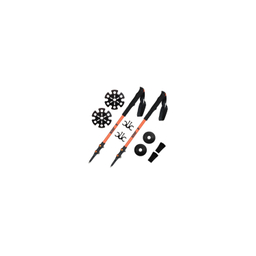 عصای کوهنوردی کلیپسی جیلو (Jilo) کد 47544 نارنجی ساده مجموعه 2 عددی