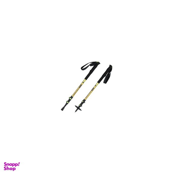 عصای کوهنوردی کلیپسی جیلو (Jilo) کد 47555 زرد ساده مجموعه 2 عددی