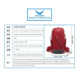 کوله پشتی 25 لیتر اسنو هاوک (Snow Hawk) کد 5445
