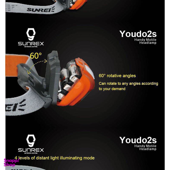 چراغ پیشانی سانری مدل Youdo 2s