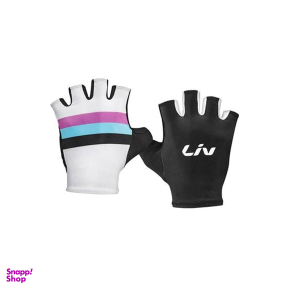 دستکش دوچرخه نیم انگشتی لیو (Liv) مدل Race Day Sf رنگ سفید