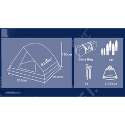 چادر 6 نفره اف آی تی (F.I.T) مدل Double Roof AT3