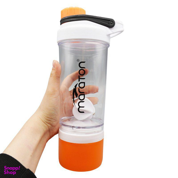 ‫شیکر دو تکه ورزشی ماراتن (Maraton) مدل Glass-300 ظرفیت 0.6 لیتر