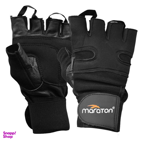 دستکش بدنسازی مردانه ماراتن (Maraton) مدل Flex 460 مشکی