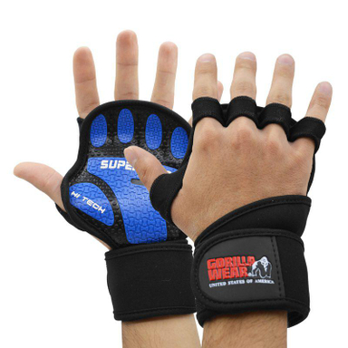 مچ بند و هند گریپ گوریلا ویر (Gorilla wear) مدل Super Grip-HT آبی