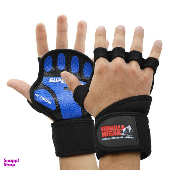 مچ بند و هند گریپ گوریلا ویر (Gorilla wear) مدل Super Grip-HT آبی