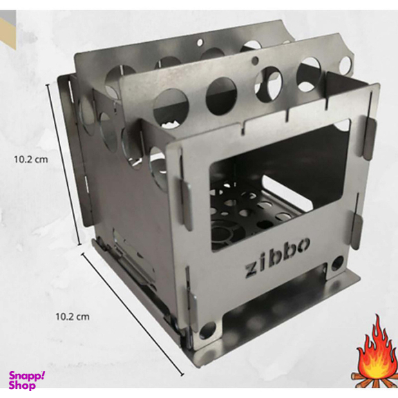 اجاق هیزمی زیبو (Zibbo) مدل جیبی کد STL304 رنگ خاکستری