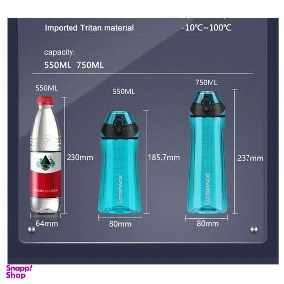 بطری آب یوزاسپیس مدل Tritan 6047 گنجایش 750 میلی لیتر