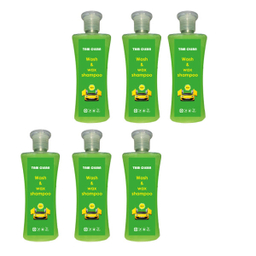 شامپو براق کننده خودرو تام کلین مدل TC-250wbsحجم 250 میلی لیتر بسته 6 عددی