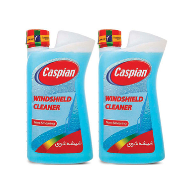 محلول شیشه شوی خودرو کاسپین (Caspian) مدل Non-Smearing حجم 1 لیتر مجموعه 2 عددی