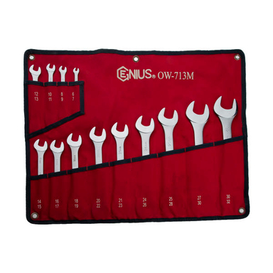 مجموعه 13 عددی آچار دوسر تخت جنیوس مدل OW-713M کد 13