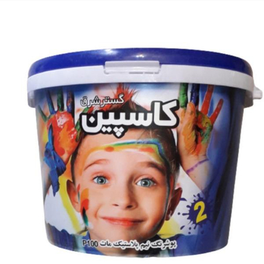 رنگ نیم پلاستیک کاسپین کدp100 حجم 5000 میلی لیتر