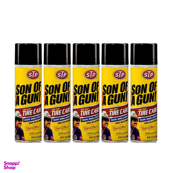 اسپری تمیز کننده لاستیک خودرو اس تی پی مدل Son of a Gun بسته 5 عددی