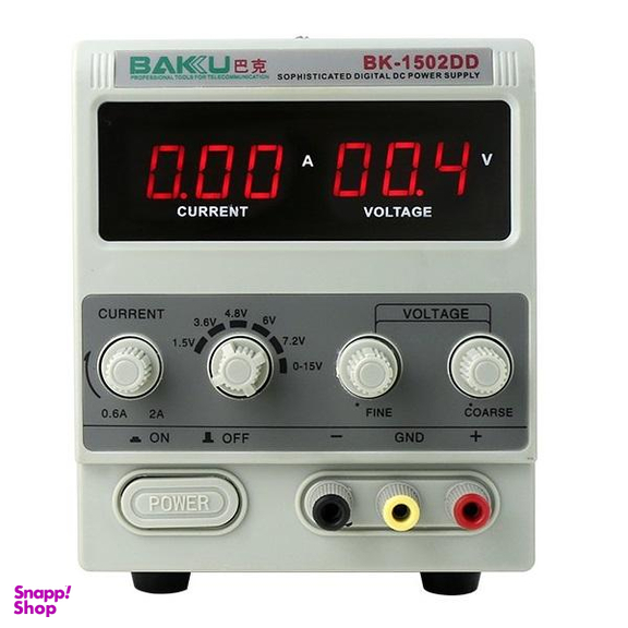 منبع تغذیه الکتریکی 15ولت 2 امپر باکو مدل 1502DD
