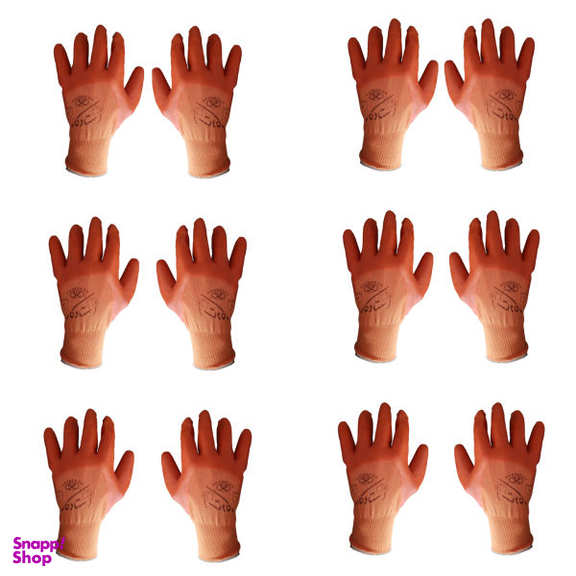 دستکش ایمنی استاد کار مدل O34 بسته 6 عددی