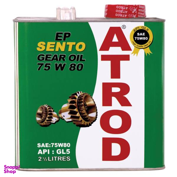 روغن گیربکس خودرو آترود مدل 75w80 Sento حجم 2.5 لیتر