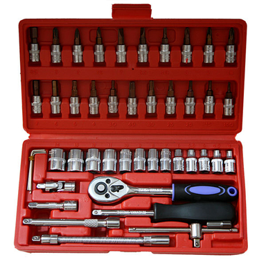 آچار و سری بکس و پیچ گوشتی اسرانوی (Srunv) مدل A1-X04605 مجموعه 46 عددی