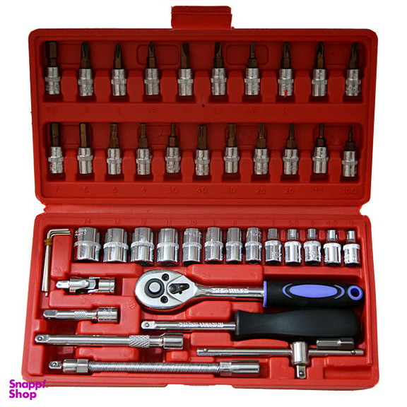آچار و سری بکس و پیچ گوشتی اسرانوی (Srunv) مدل A1-X04605 مجموعه 46 عددی