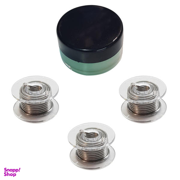 سیم لحیم مدل SL-111 بسته سه عددی به همراه روغن لحیم