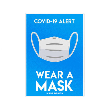 برچسب ایمنی ماسا دیزاین طرح ماسک بزنید مدل CV013