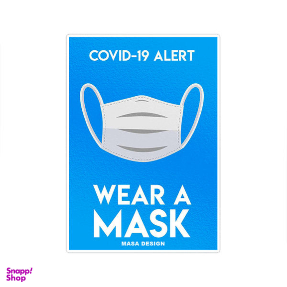 برچسب ایمنی ماسا دیزاین طرح ماسک بزنید مدل CV013