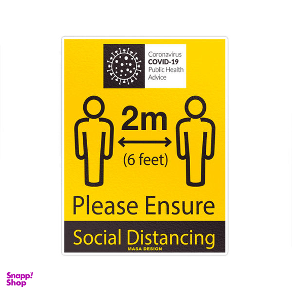 برچسب ایمنی ماسا دیزاین طرح فاصله گذاری اجتماعی مدل CV009