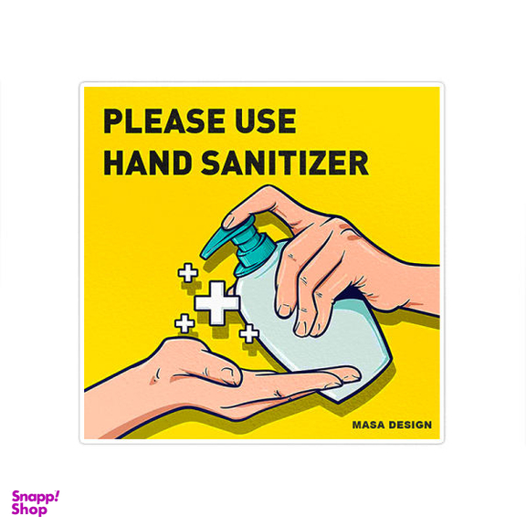 برچسب ایمنی ماسا دیزاین طرح لطفا ضد عفونی کنید مدل CV004