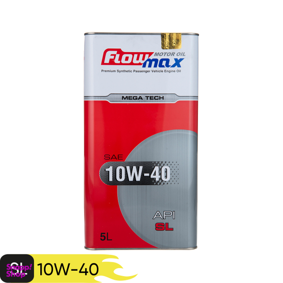روغن موتور خودرو فلومکس مدل Mega Tech 10w-40 حجم 5 لیتر