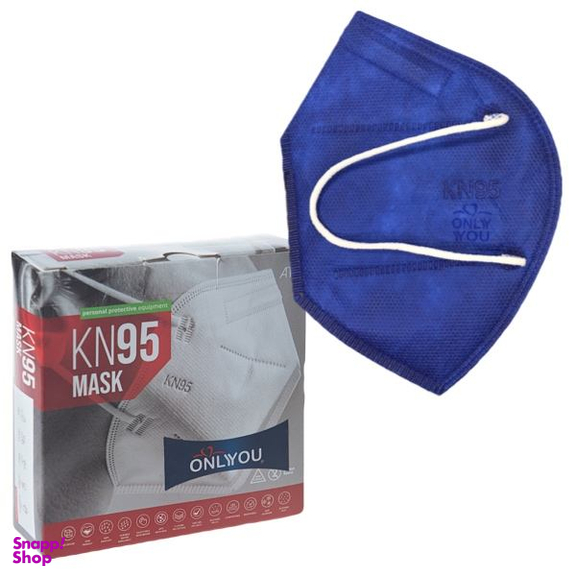 ماسک تنفسی اونلی یو مدل 5 لایه KN95Blu-584 بسته 10 عددی