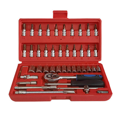 آچار و سری بکس اسرانوی مدل DI-SR.1446 سایز 1.4 اینچ مجموعه 46 عددی