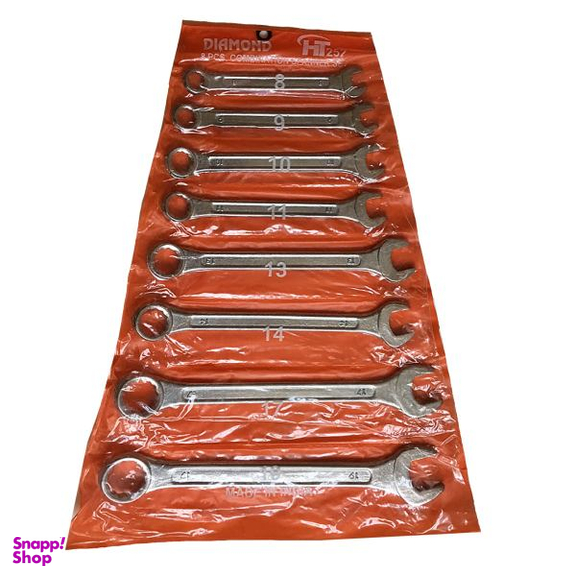 مجموعه 8 عددی آچار یکسر تخت و یکسر رینگی دیاموند کد d43