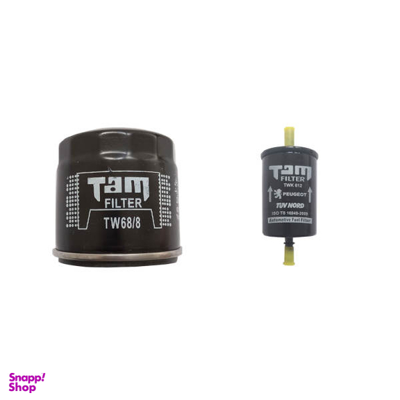 فیلتر روغن خودرو تام مدل TW 68/8 مناسب برای کوییک به همراه فیلتر بنزین تام