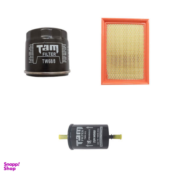 فیلتر روغن خودرو تام مدل TW 68/8 مناسب برای پراید به همراه فیلتر هوا و فیلتر بنزین تام