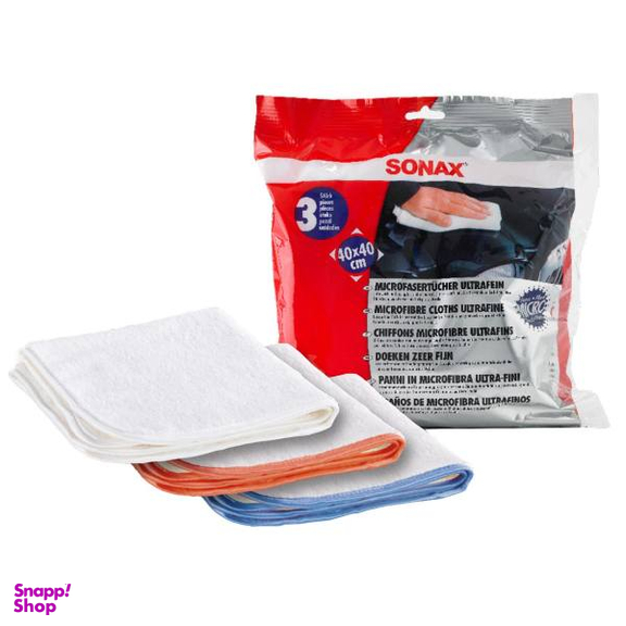 حوله مایکرو فایبر سفید اولترافاین سوناکس مدل 450700 بسته 3 عددی