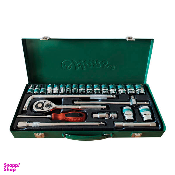 مجموعه 25 عددی آچار و سری بکس هنس تولز مدل ریبن